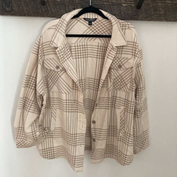 100% Cotton Plaid button up - Picture 3 of 5